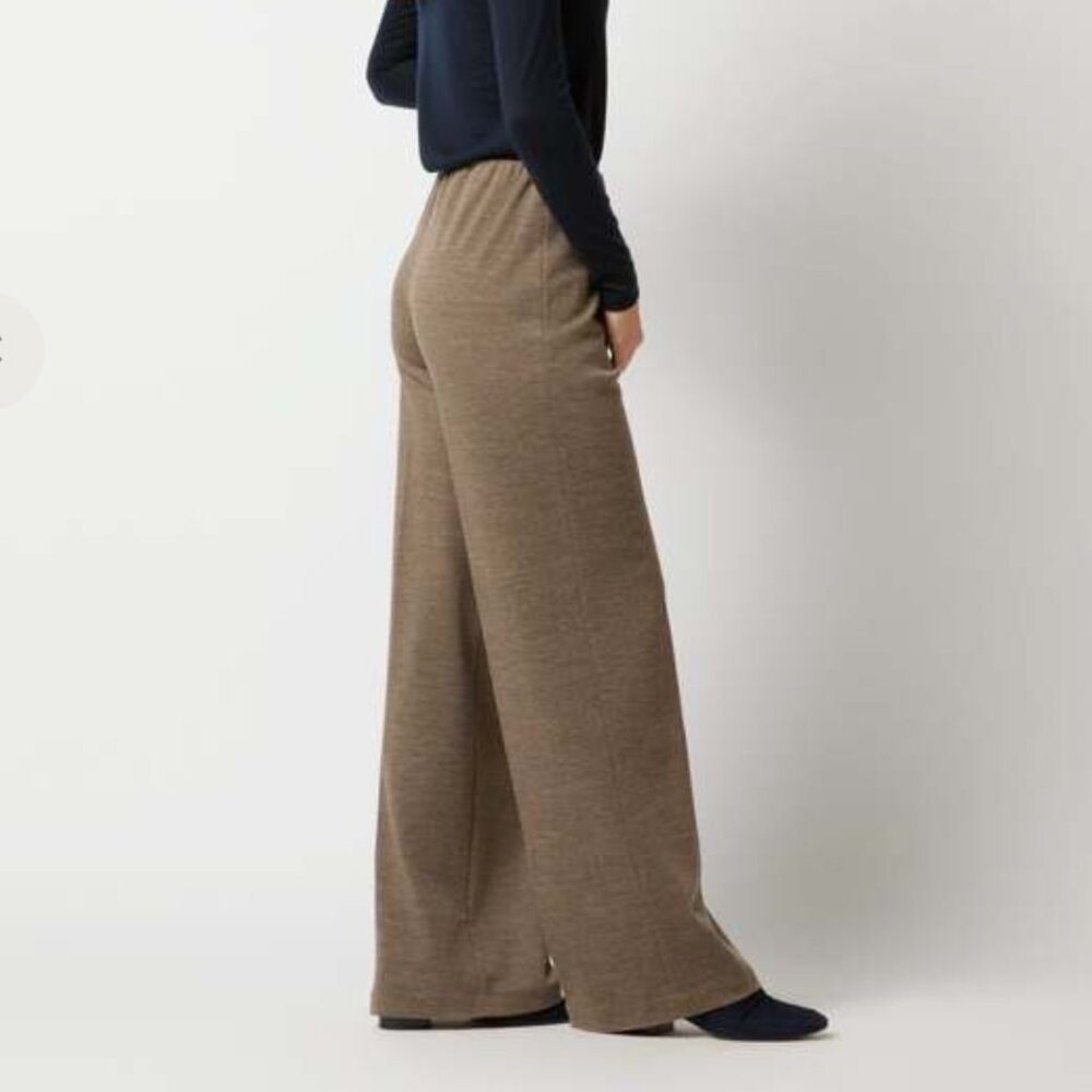 NWT Ann Mashburn Maura Wool Interlock Pull On Pant - S